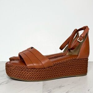 Sarto Franco Sarto Via Burnt Orange Espadrille Platform Sandal 9M